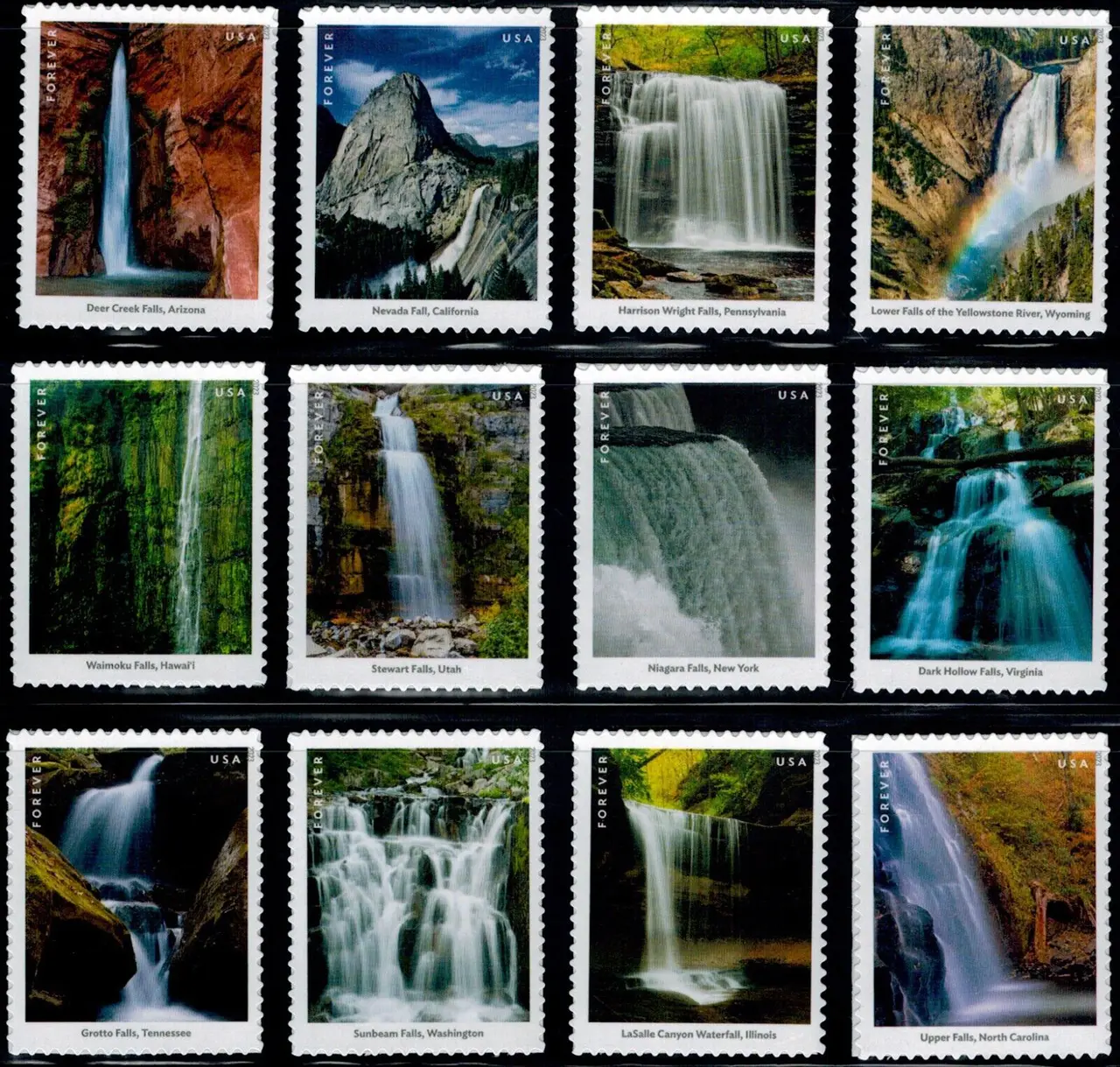 2023 Waterfalls US Forever First Class Postage Stamps