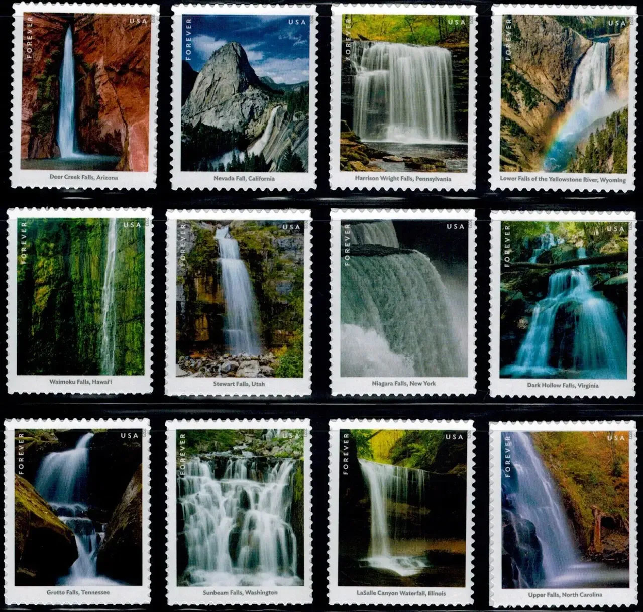 2023 Waterfalls US Forever First Class Postage Stamps