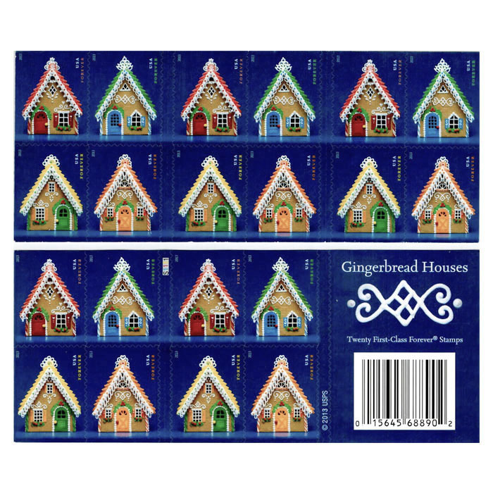 Contemporary Gingerbread Houses Stamps 2013