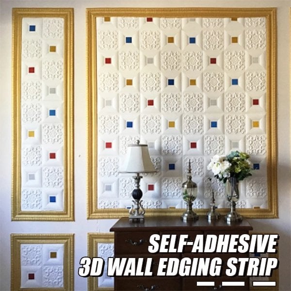 🎁2023-Christmas Hot Sale🎁Adhesive Environmental Protection 3D Wall Edging Strip (7.55 FEET/ROLL)