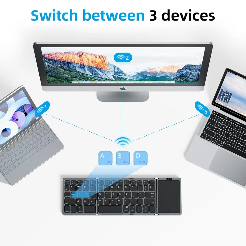 🔥49% off Black Friday discount🔥Foldable Bluetooth Keyboard with Touchpad(Free shipping)