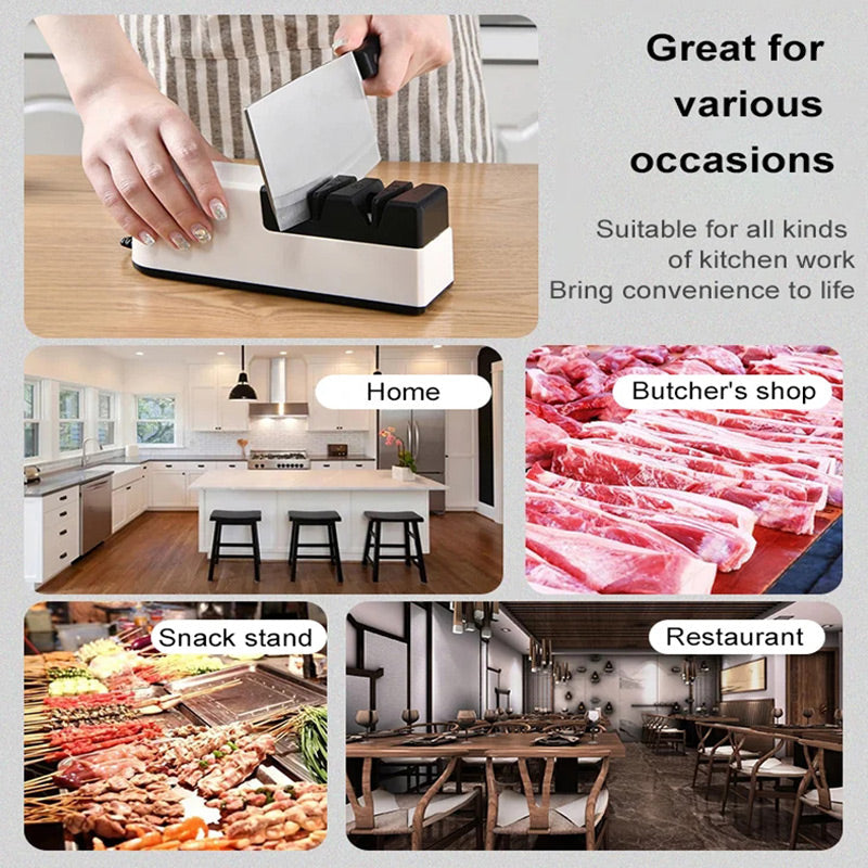 🔪Professional Electric Knife Sharpener – Fast & Precise Sharpening, Multi-Angle Guide for Kitchen & Outdoor Knives ✨📦