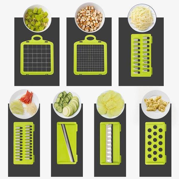 ✨Coupe-légumes multifonction – lames en acier inoxydable, facile à nettoyer, plusieurs modes de cuisson🥗