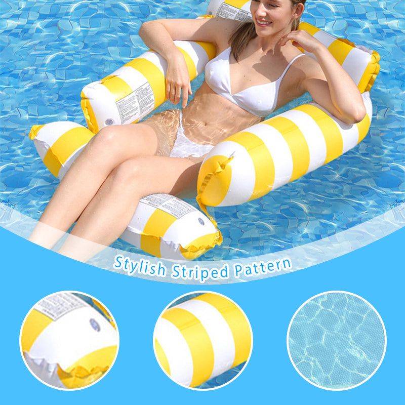 🏊‍♀️🌊Inflatable Stripe Pool Float Lounge Chair🌊🏊‍♀️✨🎁