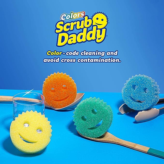 🧽Scrub Daddy Sponge Set Color Variety Pack - Scratch-Free Multipurpose Dish Sponge