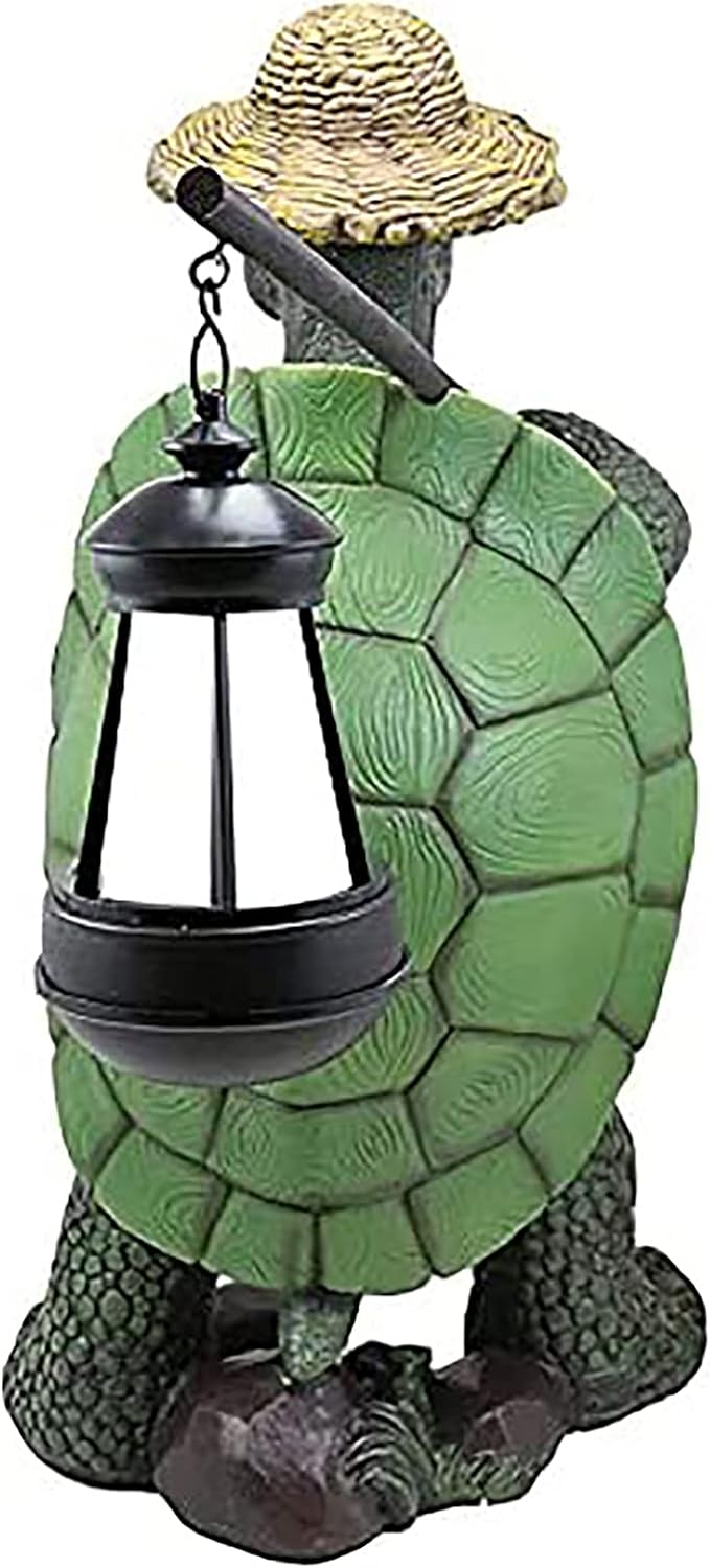 Turtle Garden Figure, Small Resin Turtle Statue, Adventure Hiking Turtle Statue, Art Turtle Ornament for Office Home Yard Lawn Garden Decoration Single Turtle 17 x 7 x 6 cm (7 x 3 x 2 inches)