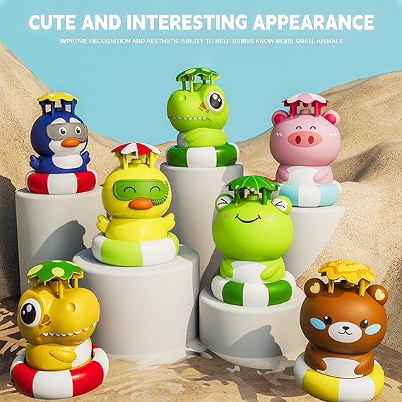 Children's summer outdoor high-pressure air jet water toy, summer outdoor fun cartoon rotating flying water rocket