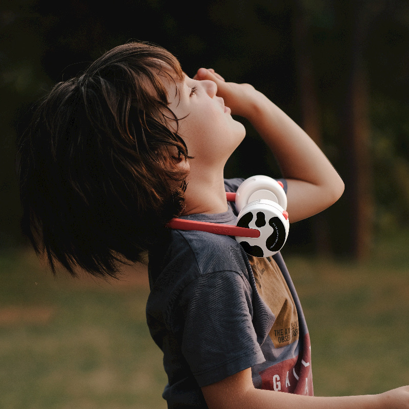 Zoyzoii Portable Neck Fan for Kids 3 Speed 360° Airflow - USB Rechargeable Mini Personal Neck Fans