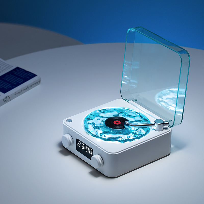 The Waves Vinyl Player with Water Ripple Light,