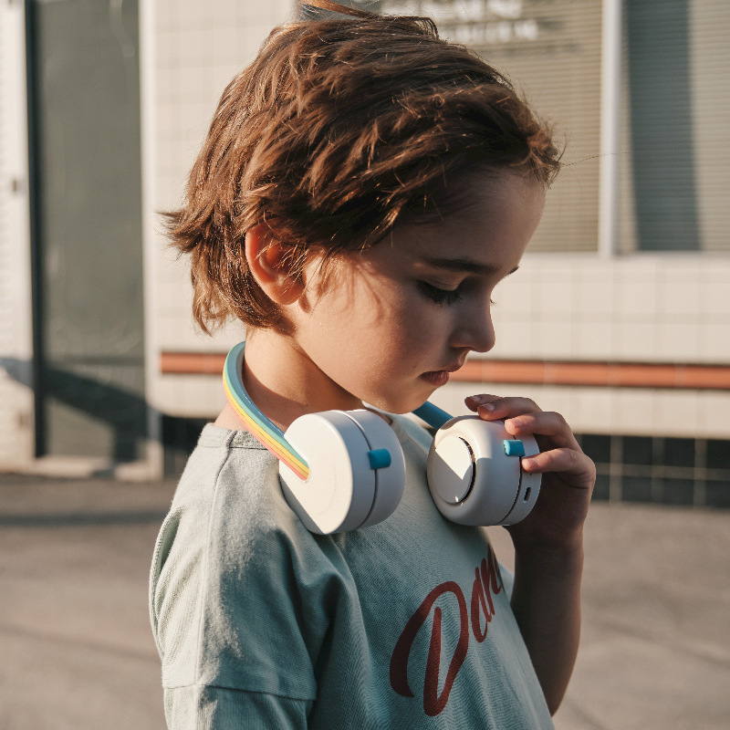 Zoyzoii Portable Neck Fan for Kids 3 Speed 360° Airflow - USB Rechargeable Mini Personal Neck Fans