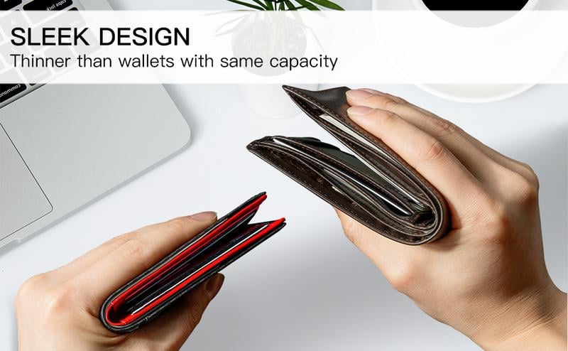 Product Introduction of GSOIAX Men's Slim Wallet with RFID Blocking 8