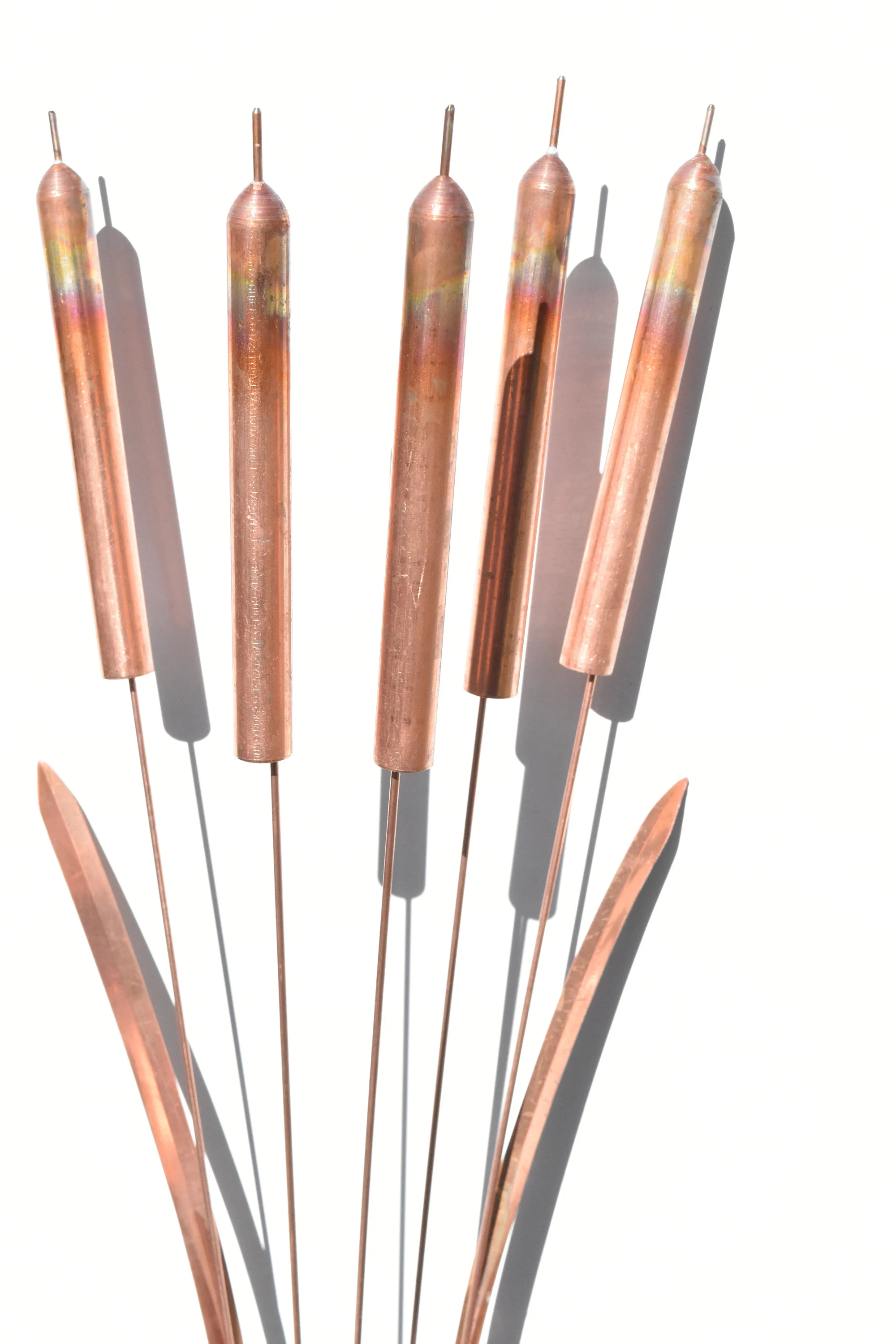 Copper Cattail Wind Chimes