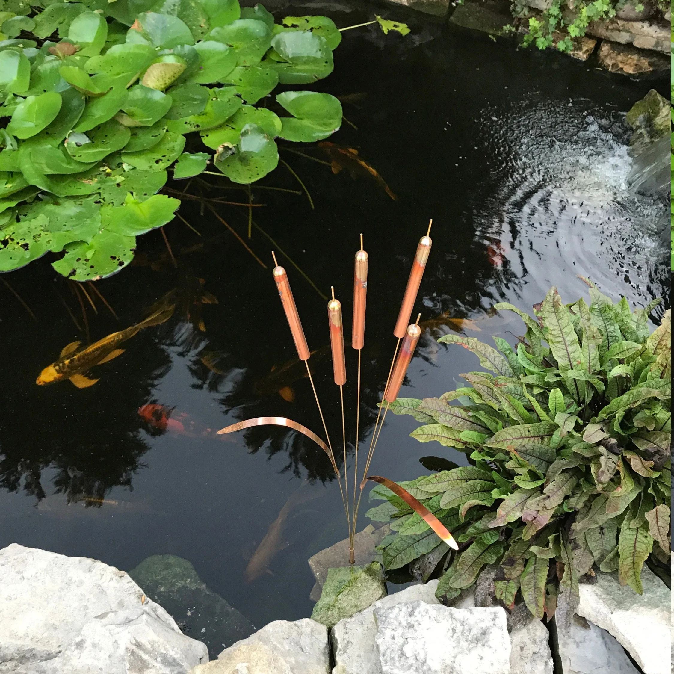 Copper Cattail Wind Chimes