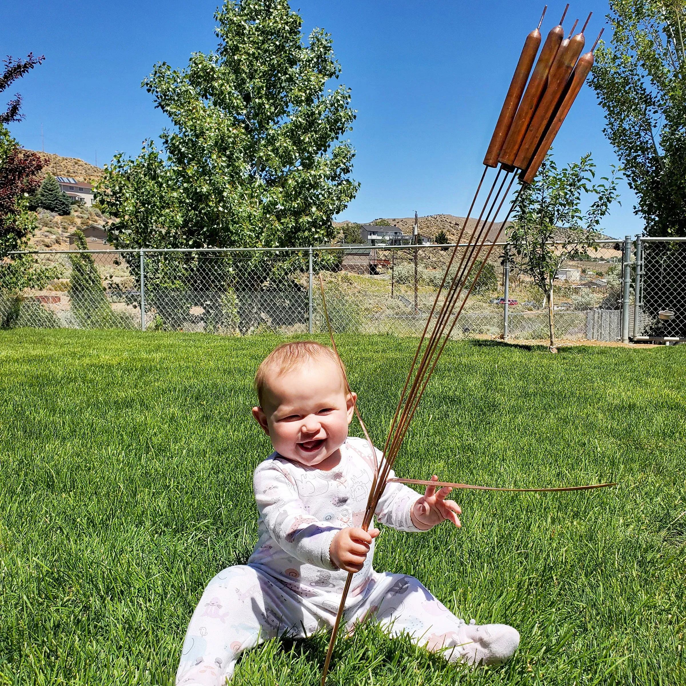 Copper Cattail Wind Chimes