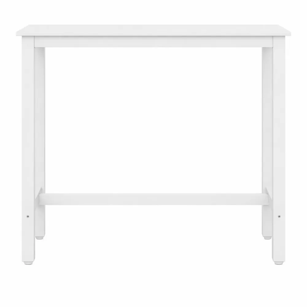 Tavolo da bar rettangolare alto per cucina in metallo e legno 120x40x100 cm
