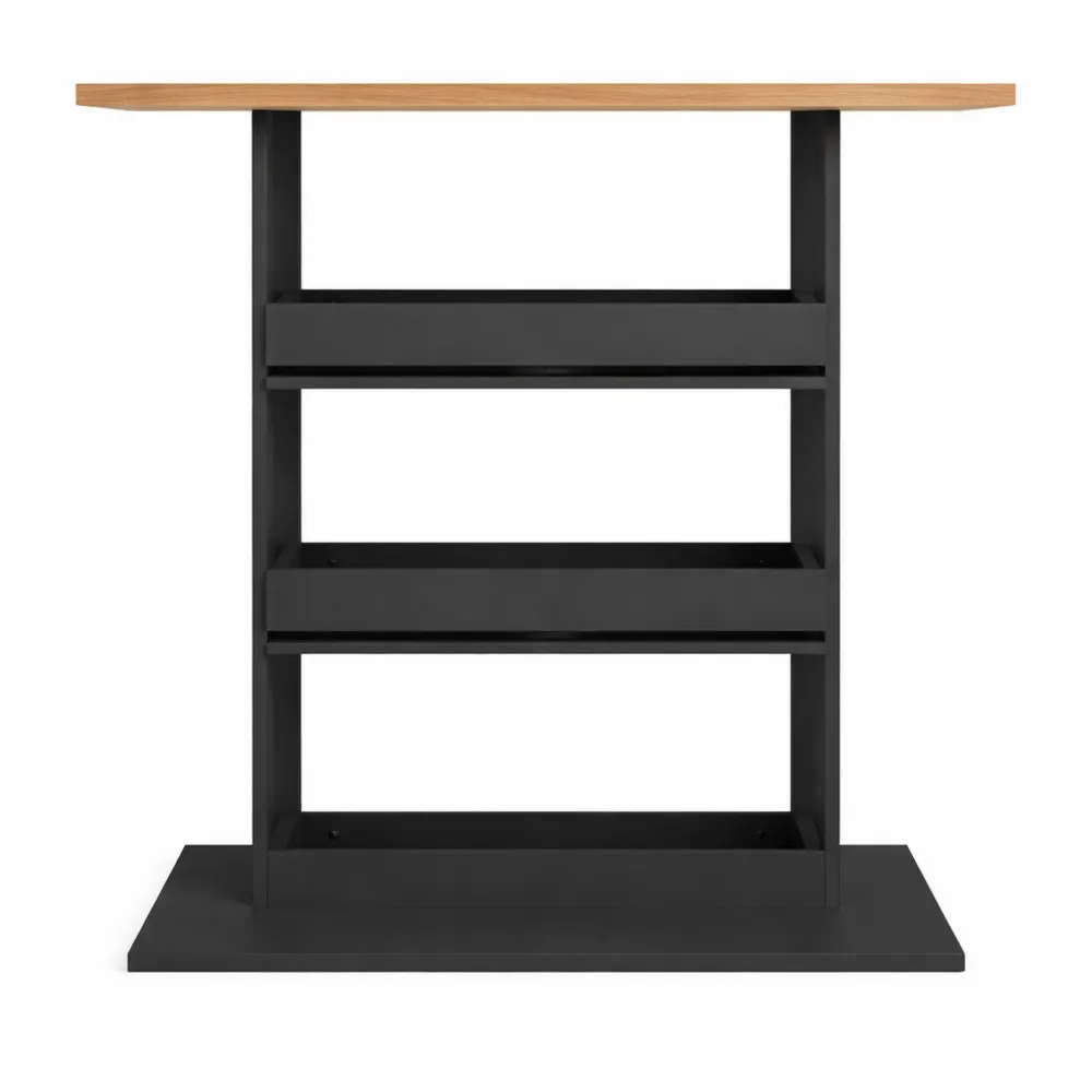 Tavolo da Bar in Rovere Dorato e Antracite, 110 x 55 cm