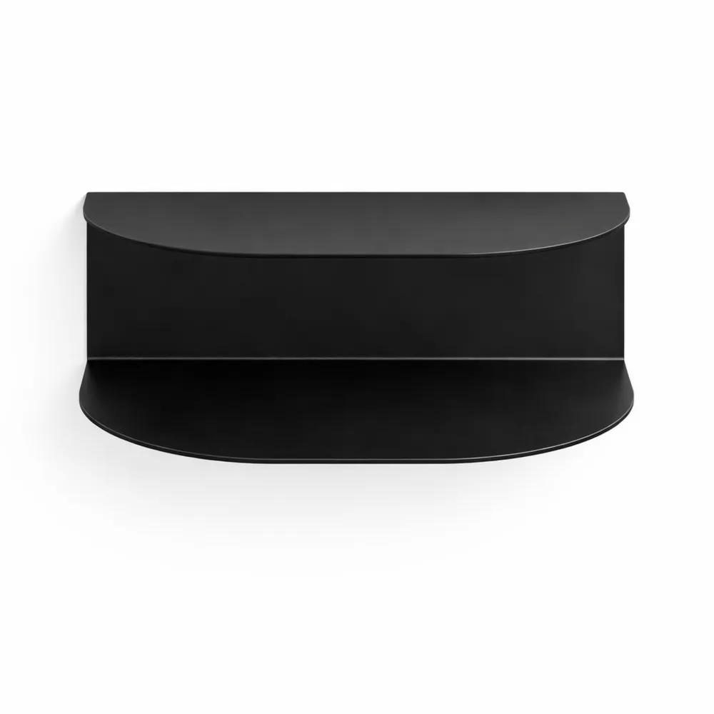 Set di 2 comodini moderni sospesi neri con mensole