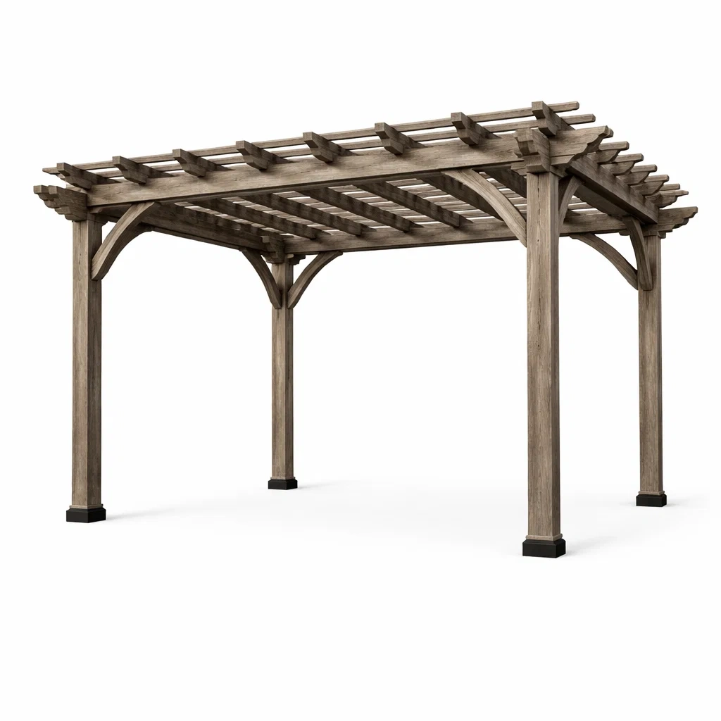 Pergola aus Holz Braun 300x300x230 cm-roombira