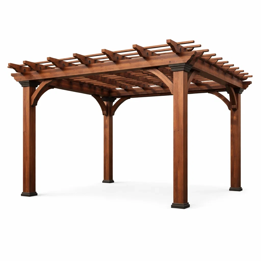 Pergola aus Zedernholz Braun-roombira