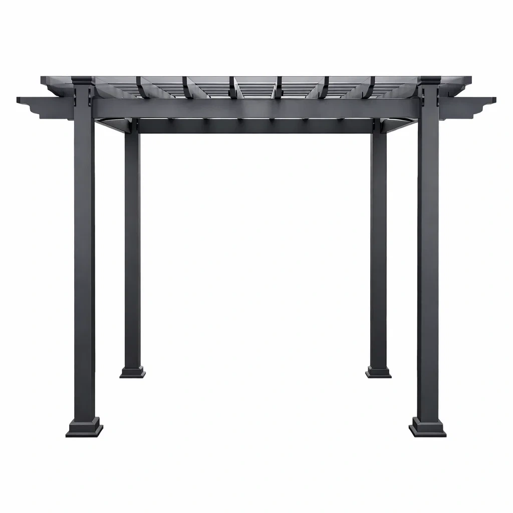 Pergola aus Aluminium Schwarz 300x300x250 cm-roombira
