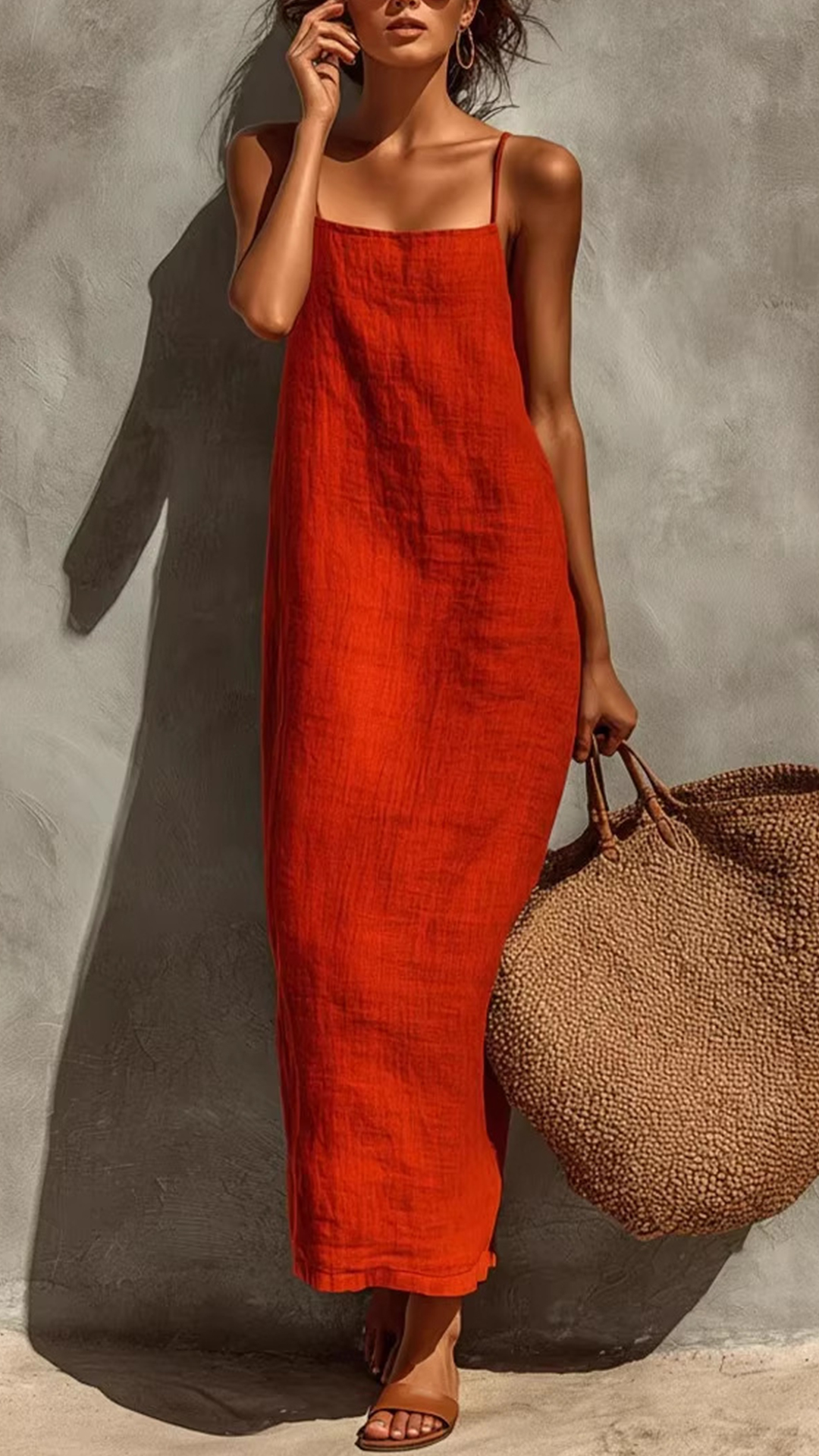 2026 European And American Cross-Border New Style Suspender Square Neck Design Classic Bohemian Resort Style Dress