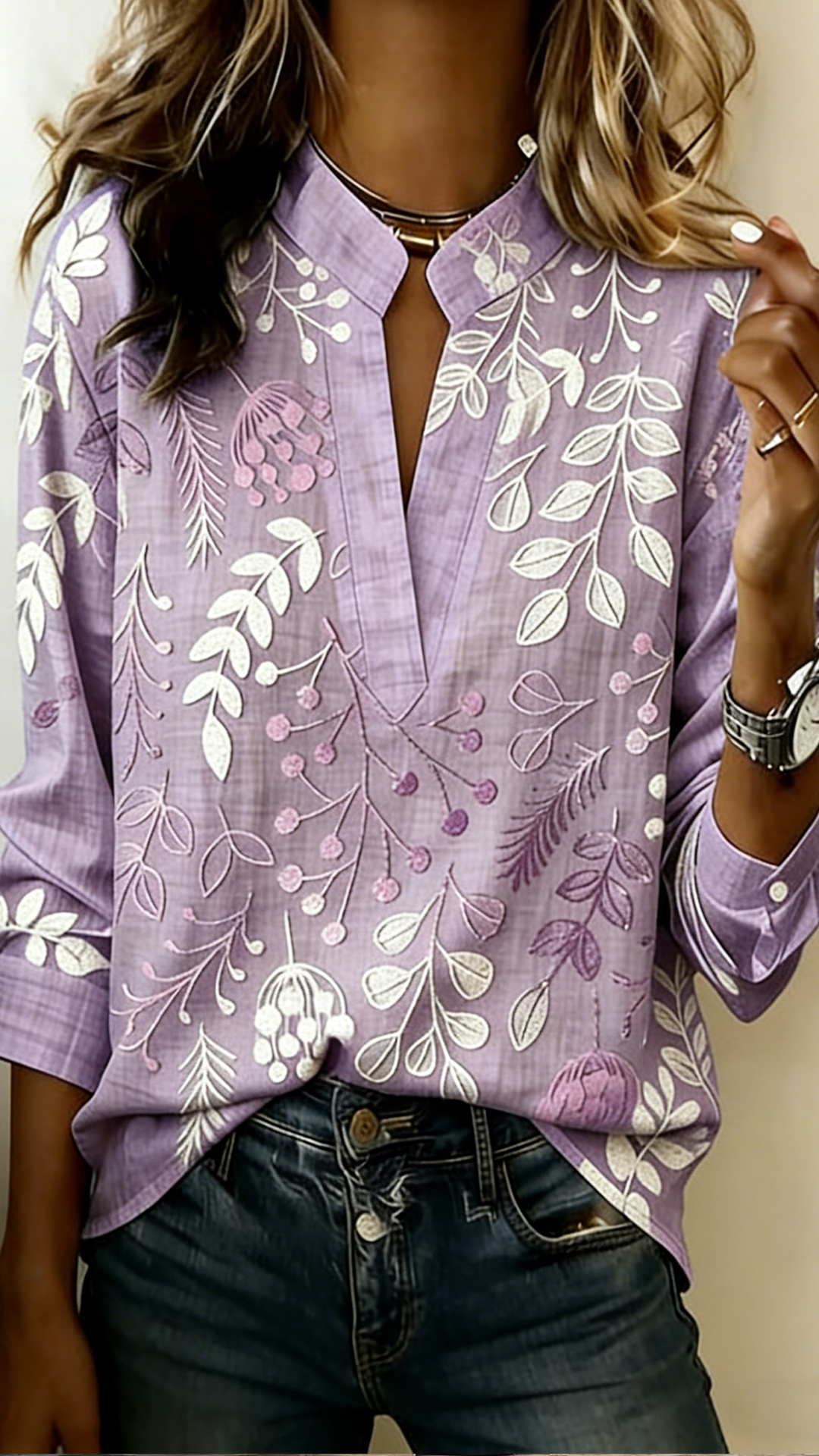 Women's Casual 3D-Print Shirt