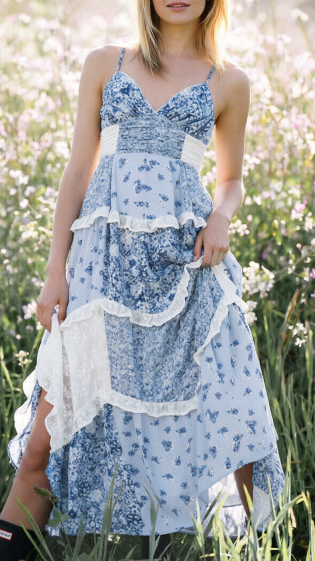 Women's Floral Patchwork Cami Dress