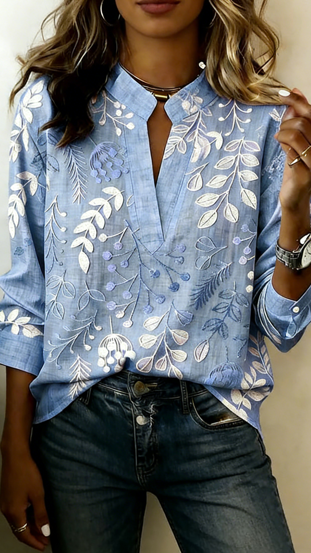 Women's Casual 3D-Print Shirt