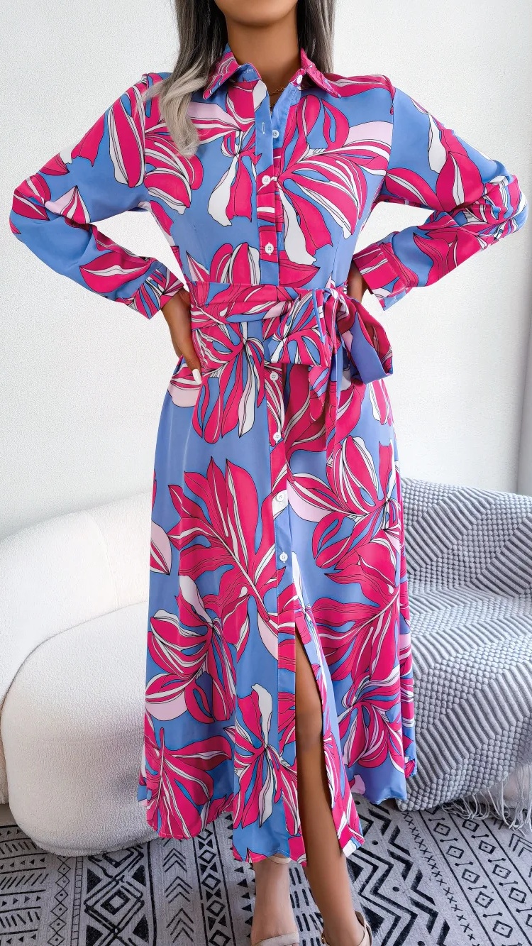 Women's Floral Belted Dress