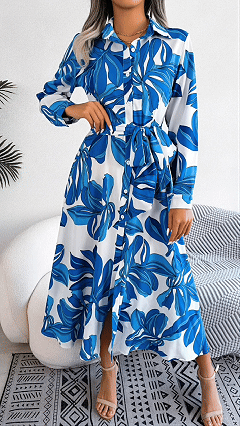 Women's Floral Belted Dress