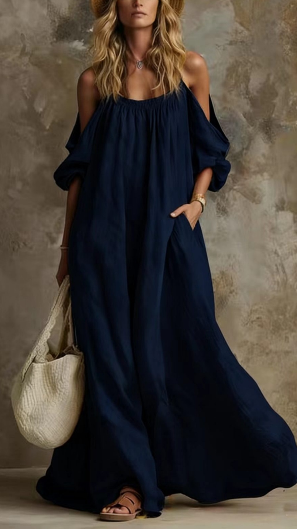 [Copy]Women's Washed Cotton One-Shoulder Jumpsuit