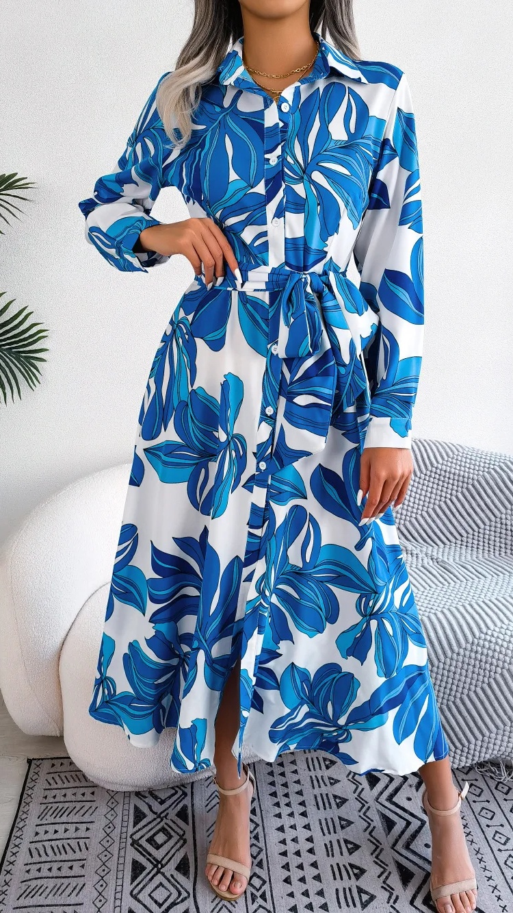 Women's Floral Belted Dress