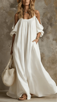 [Copy]Women's Washed Cotton One-Shoulder Jumpsuit