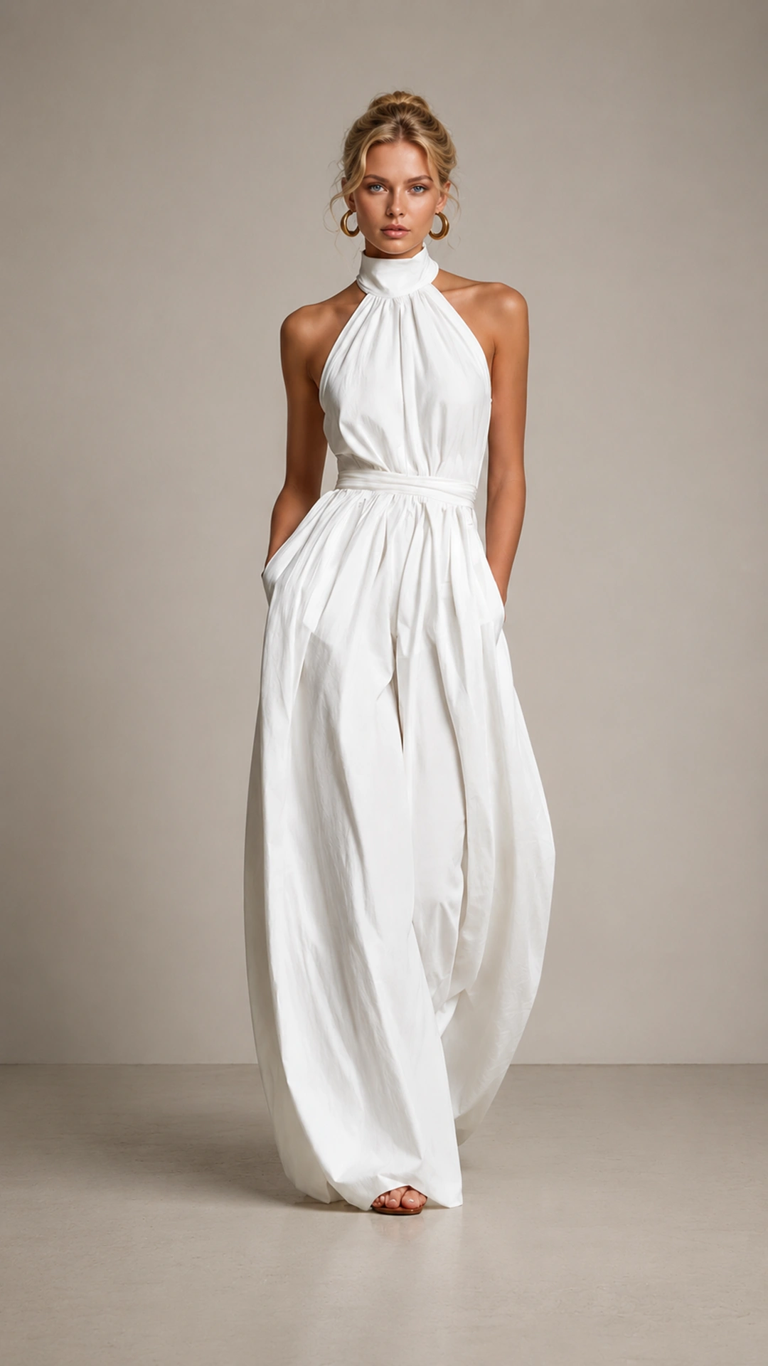 Breeze Halter Wide-Leg Jumpsuit | Effortless Vacation Resort Wear