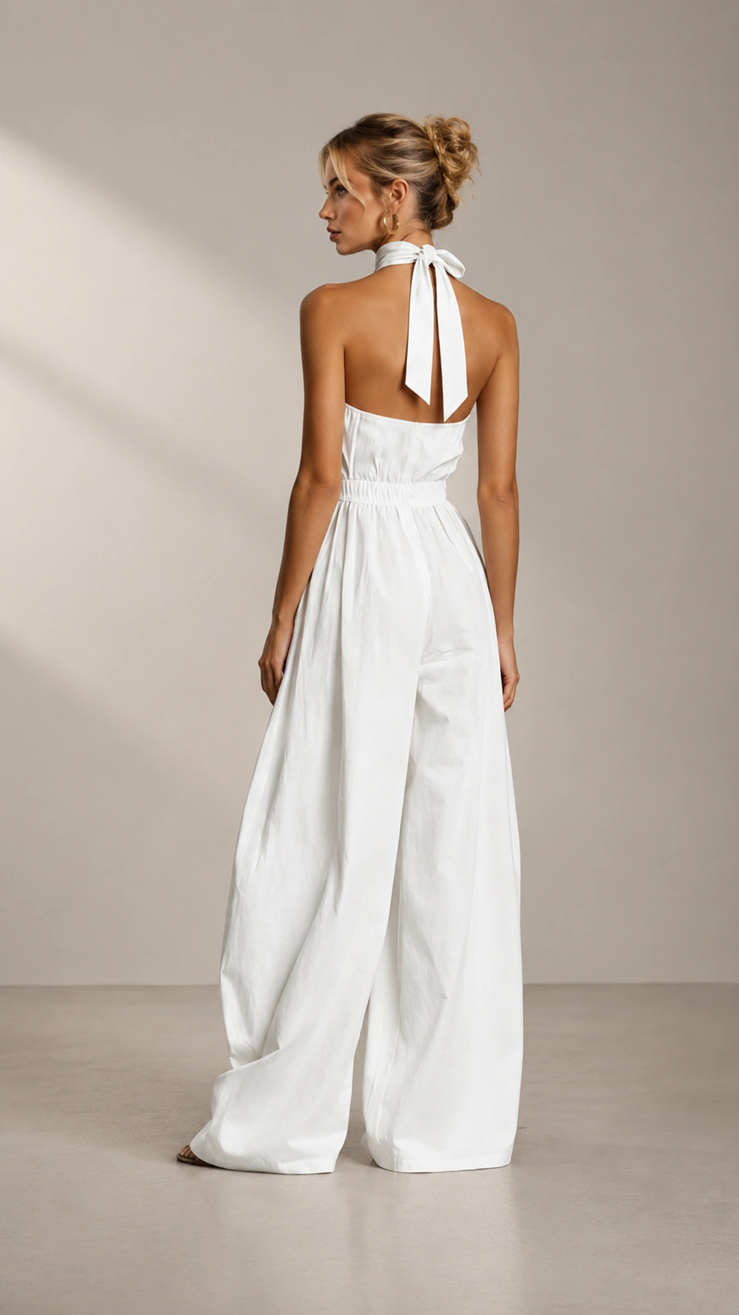 Breeze Halter Wide-Leg Jumpsuit | Effortless Vacation Resort Wear