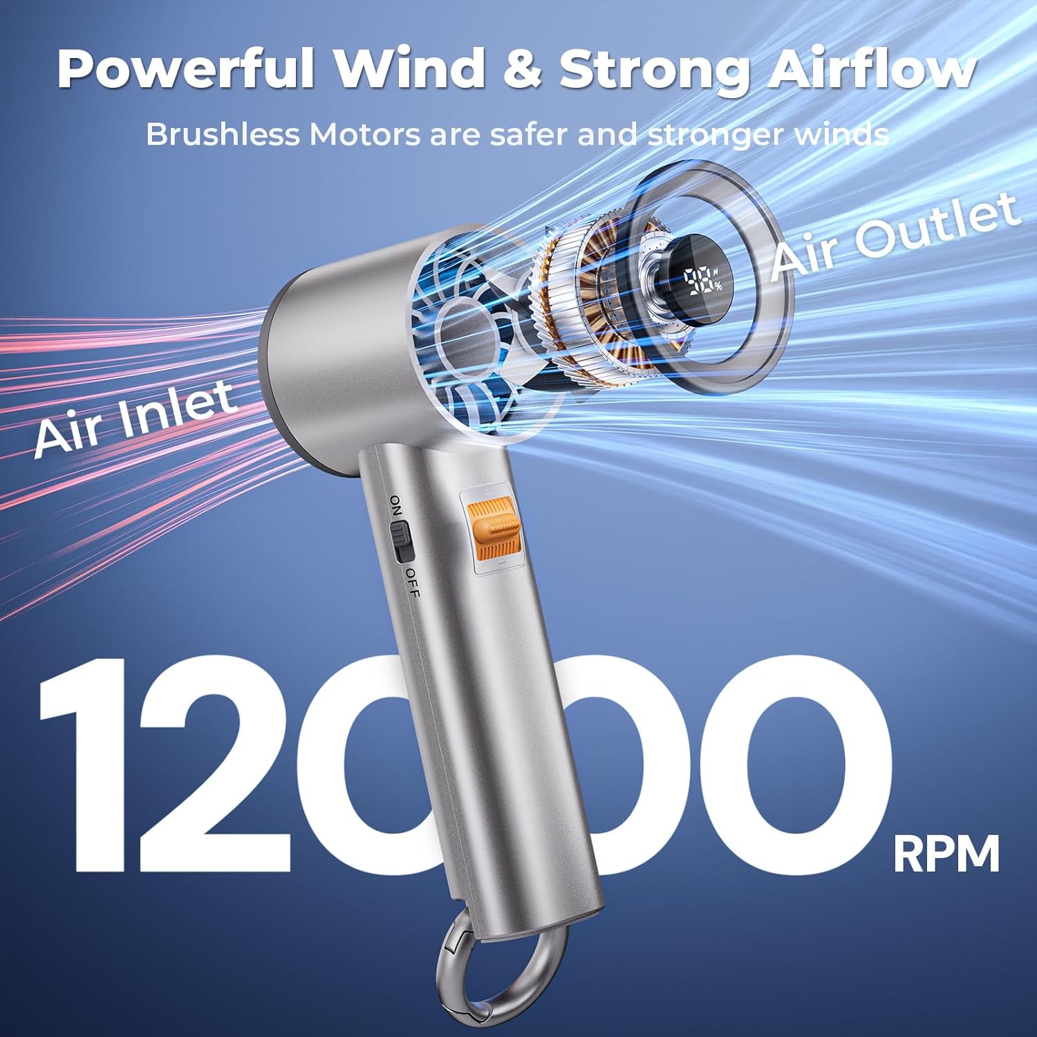 Portable Handheld Turbo Fan for Outdoor