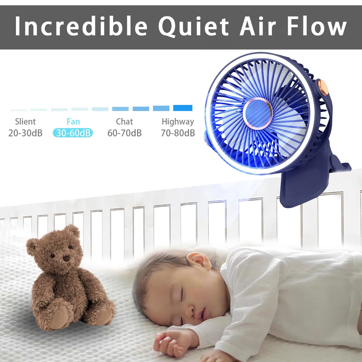 Clip on Rechargeable Fan Portable