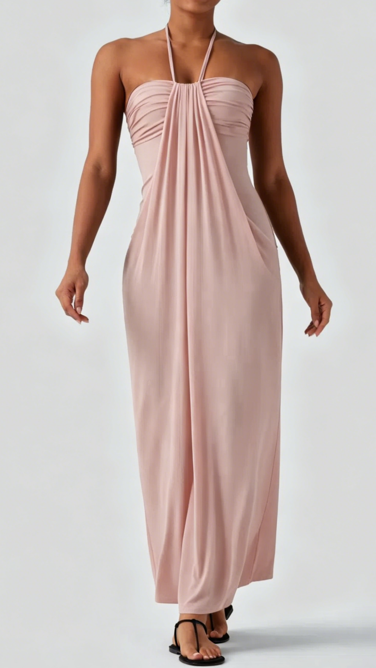 Women's Halter-Neck Backless Maxi Dress