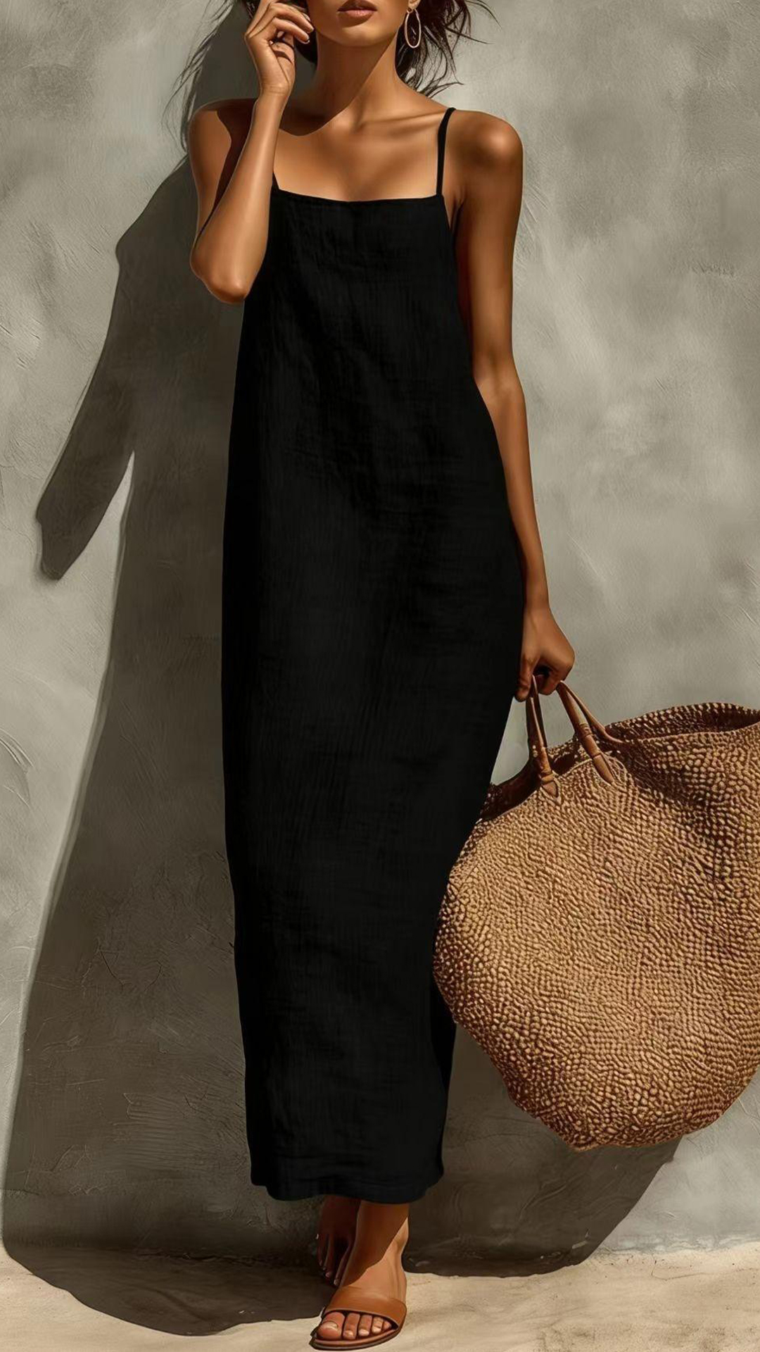 2026 European And American Cross-Border New Style Suspender Square Neck Design Classic Bohemian Resort Style Dress