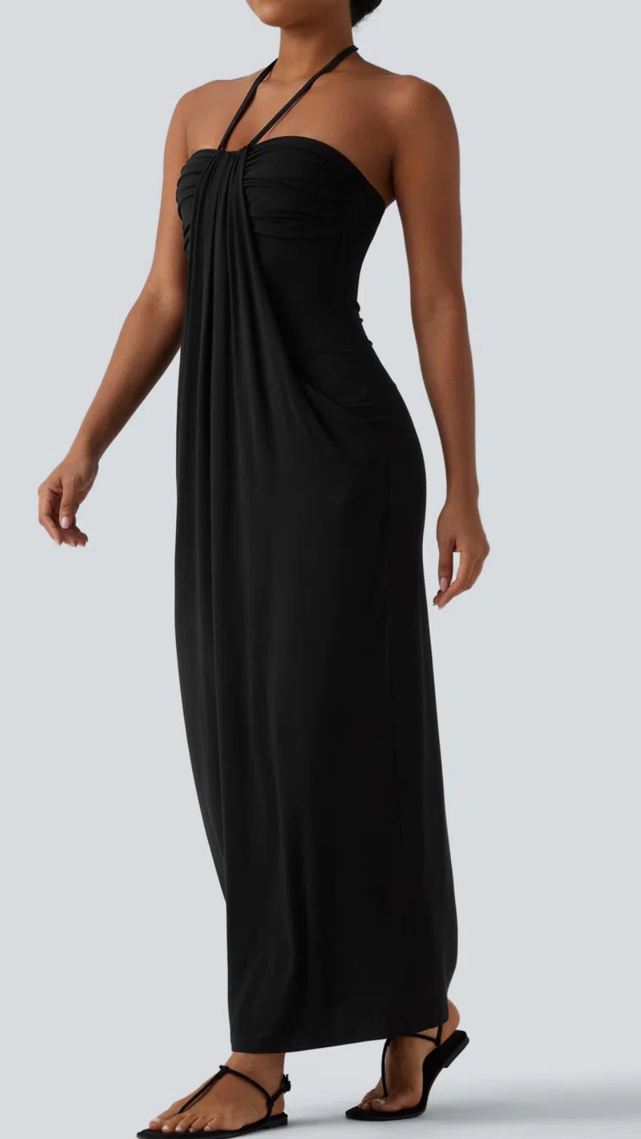 Women's Halter-Neck Backless Maxi Dress