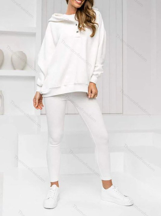 Women's casual sportswear set thickened hooded sweatshirt ribbed slim-fit vest and pants three-piece set
