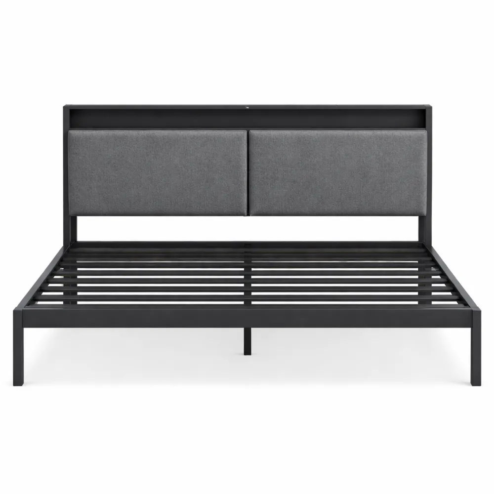 Letto Matrimoniale con Effetto Fluttuante e Illuminazione LED, Dimensioni 120x200 cm-Kasaux