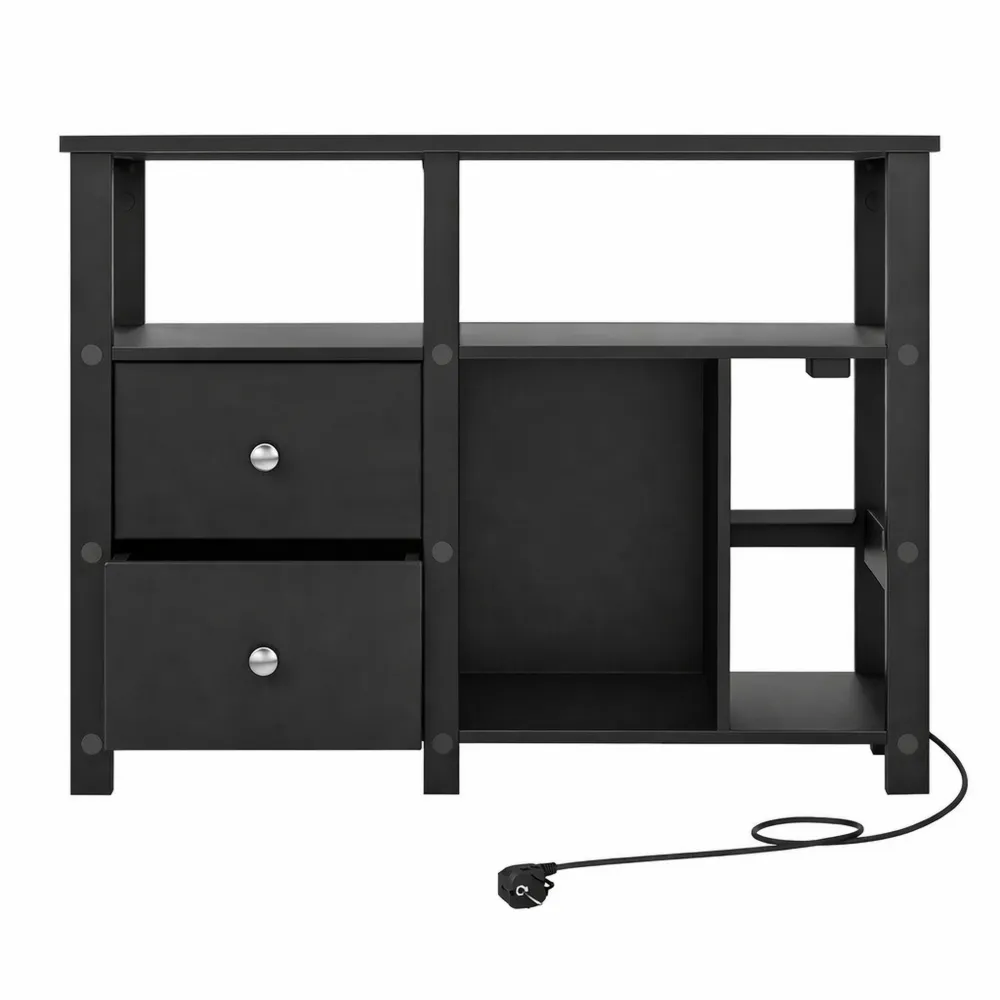 Tavolino stretto con ricarica e cassetti per soggiorno o camera-Kasaux