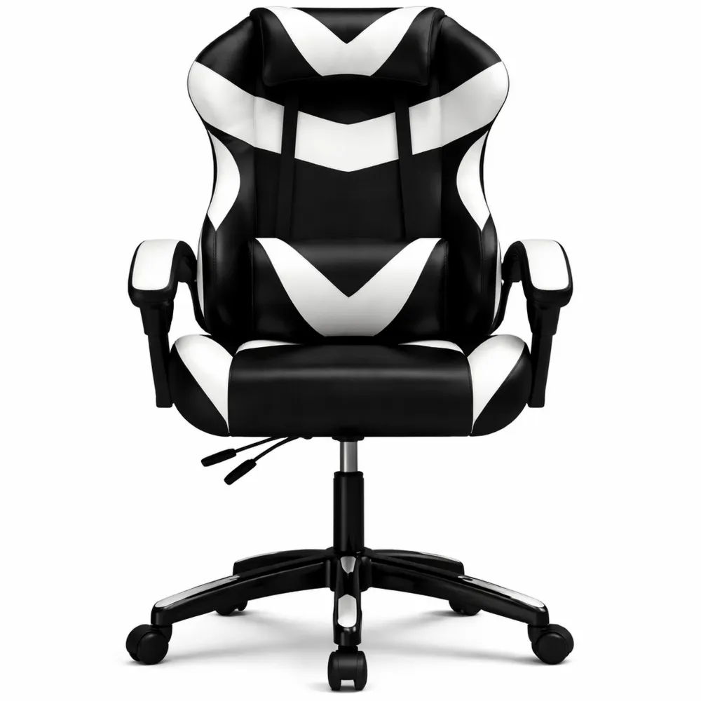 Sedia da Gaming Ergonomica con Schienale Inclinabile e Altezza Regolabile-Kasaux