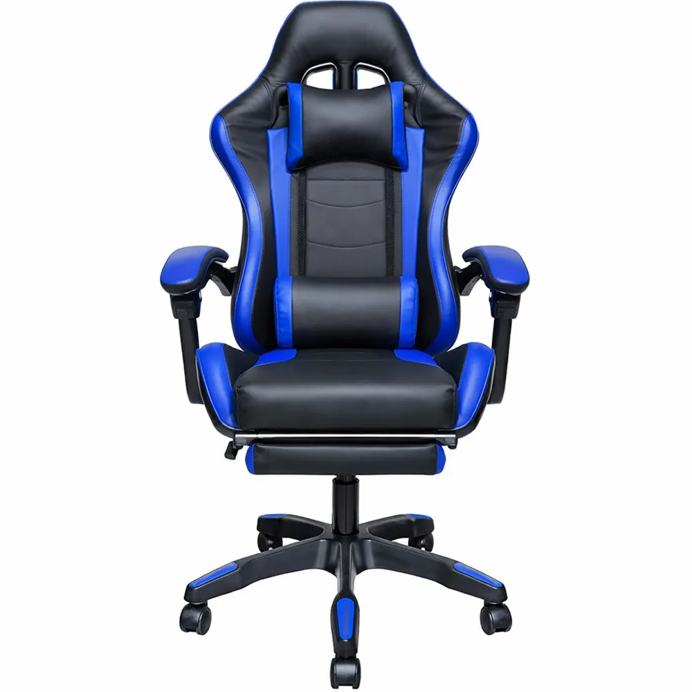 Sedia ergonomica da gaming reclinabile con poggiapiedi e supporto lombare-Kasaux