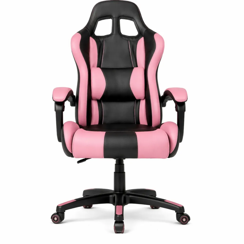 Sedia da Gaming Ergonomica con Schienale Regolabile e Supporto Lombare, Rosa-Kasaux