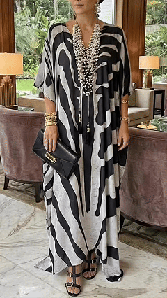 Loose-fitting Casual Bohemian Animal Print Maxi Dress