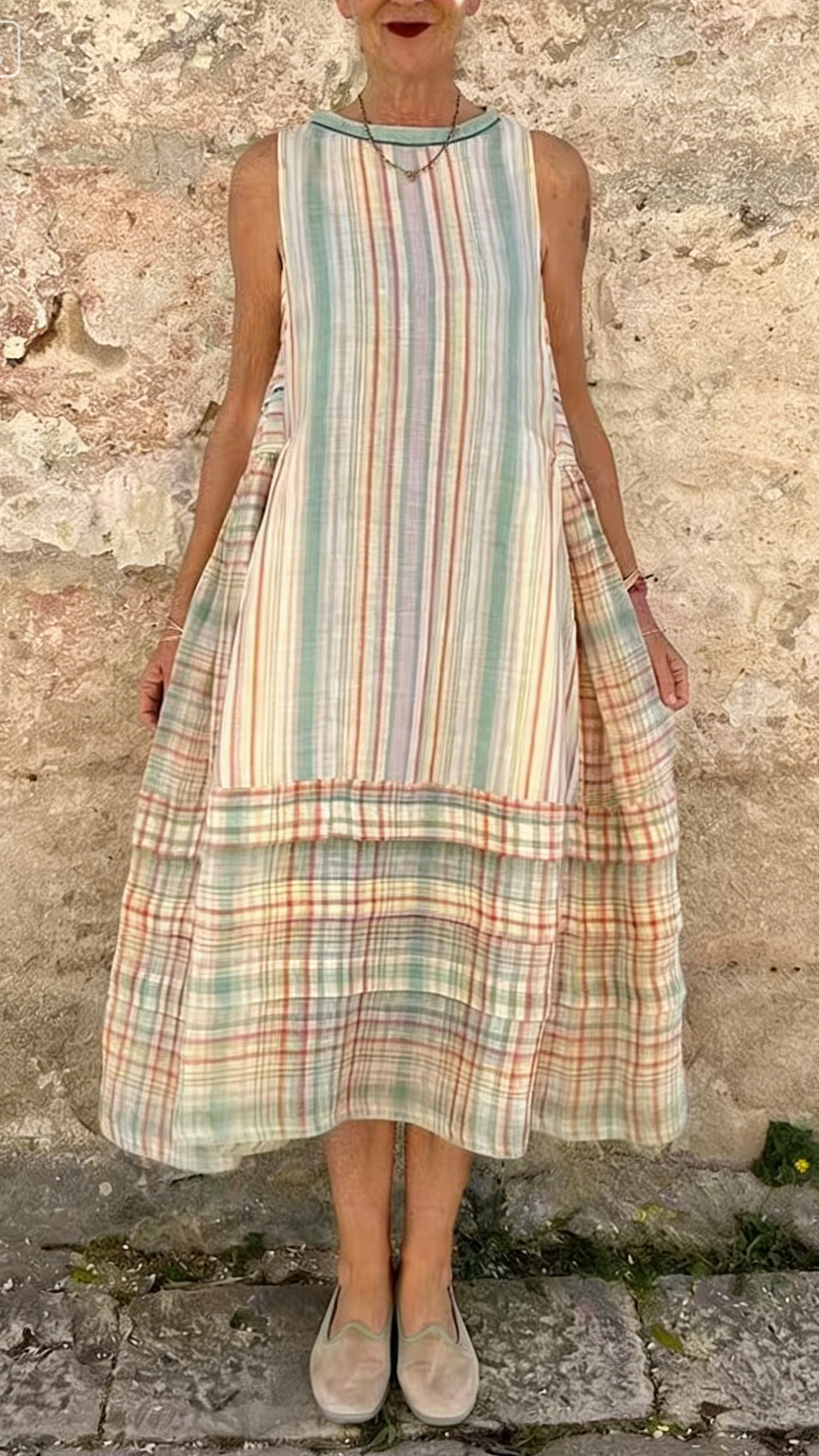 In Stock Amazon 2024 New Summer Style European And American Cross-Border Foreign Trade Women'S Fashionable Round Neck Sleeveless Large Swing Dress