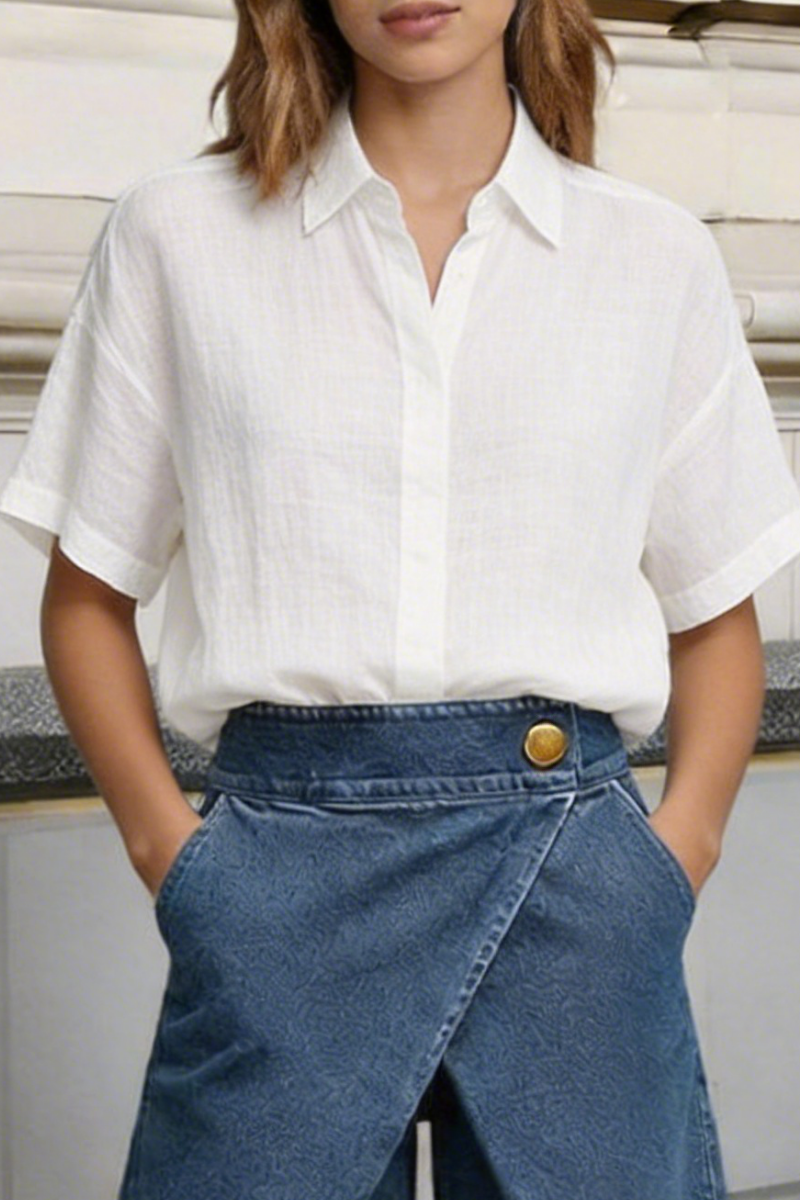 Women's Simple & Versatile Solid-Color Shirt