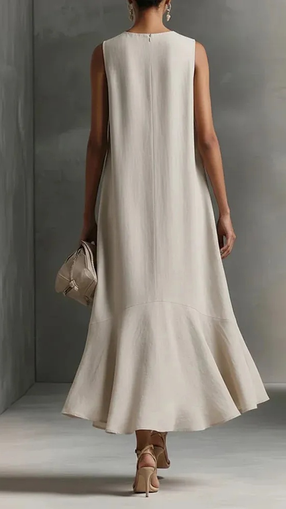Women's Elegant & Casual V-Neck Long Dress